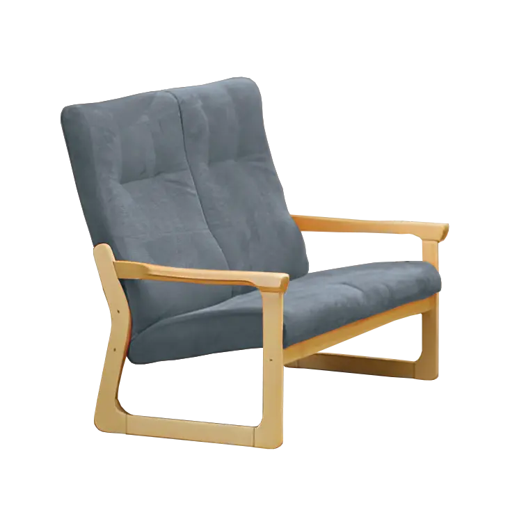 BE - 2 dvojkřeslo, koženka OTO SA 2 - koženka tmavě šedá